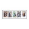 Beach 5 White Framed Print Wall Art