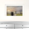 Morning Exercise 2 White Framed Print Wall Art