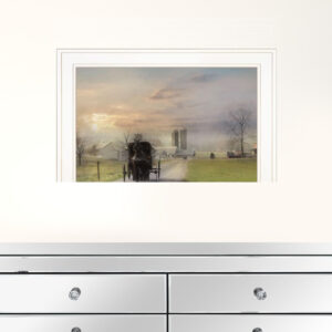 Morning Exercise 2 White Framed Print Wall Art