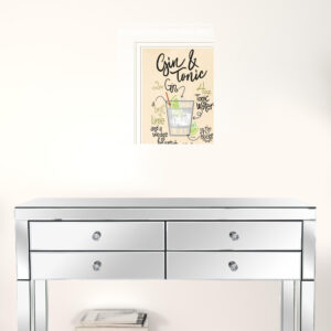 Gin and Tonic White Framed Print Wall Art