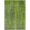 3' X 5' Green Striped Washable Non Skid Indoor Outdoor Area Rug