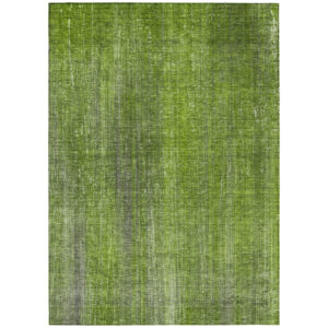 3' X 5' Green Striped Washable Non Skid Indoor Outdoor Area Rug