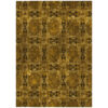 9' X 12' Chocolate Floral Medallion Washable Non Skid Indoor Outdoor Area Rug