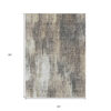 5' X 8' Taupe and Gray Abstract Washable Non Skid Indoor Outdoor Area Rug