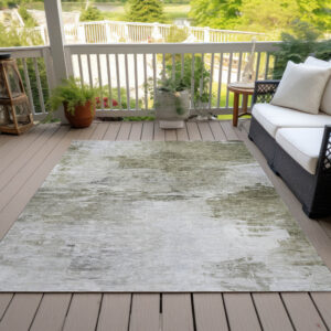 9' X 12' Taupe Beige And Brown Abstract Washable Indoor Outdoor Area Rug