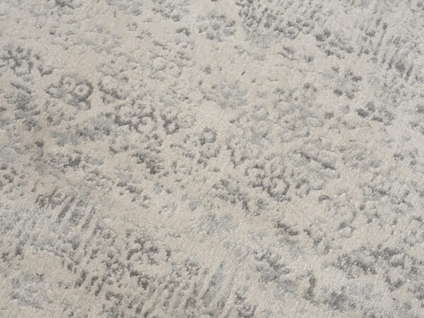 2’ X 10’ Ivory Distressed Ikat Pattern Runner Rug
