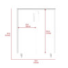 28" Black Wall mounted Accent Cabinet With Six Shelves And Three Drawers