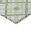 10' X 14' Artichoke Green And Olive Green Geometric Washable Indoor Outdoor Area Rug
