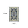 8'X10' Navy And Blue Bohemian Rug