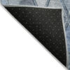 8' X 10' Denim Blue And Sky Blue Geometric Washable Indoor Outdoor Area Rug