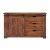 50" Brown Solid Wood Enclosed Storage Distressed TV Stand