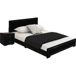 Black Solid Wood Full With Yes Bed Frame