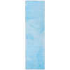 8' Runner Blue Abstract Washable Non Skid Indoor Outdoor Runner Rug
