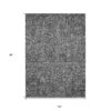 10' X 14' Charcoal And Silver Floral Washable Indoor Outdoor Area Rug