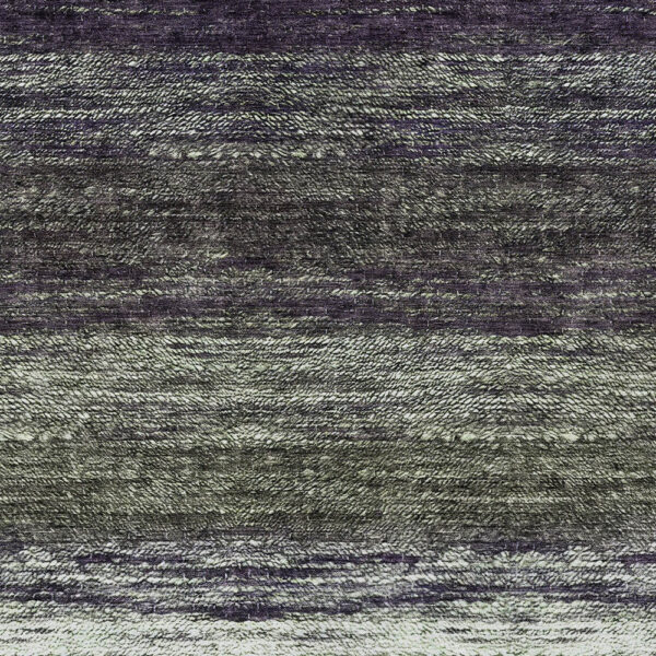 3' X 5' Green Ivory And Purple Ombre Washable Indoor Outdoor Area Rug