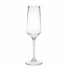 Set of Four Clear Tritan Plastic Stemmed Flutes