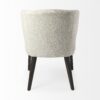 Ivory and Black Mid Century Wingback Dining Chair
