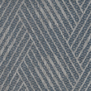 5' x 8' Gray and Blue Geometric Stain Resistant Indoor Outdoor Area Rug