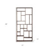 Brown And Natural Wood Ten Tier Bookcase