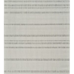 5' X 7' Cream and Beige Striped Distressed Indoor Outdoor Area Rug