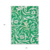 5' X 8' Mint Green And Ivory Floral Washable Indoor Outdoor Area Rug