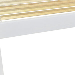 White Solid Wood Full Bed Frame