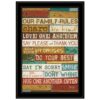 Our Family Rules 7 Black Framed Print Wall Art