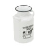 8" White and Black Rustic Cow Decorative Milk Jug