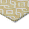 9' X 12' Gold And Ivory Geometric Washable Indoor Outdoor Area Rug