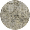 8' Taupe Beige And Gray Round Abstract Washable Indoor Outdoor Area Rug
