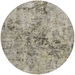 8' Taupe Beige And Gray Round Abstract Washable Indoor Outdoor Area Rug