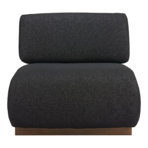 34" Black And Bronze Fabric And Upholstered Side Chair