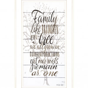 Family 4 White Framed Print Wall Art
