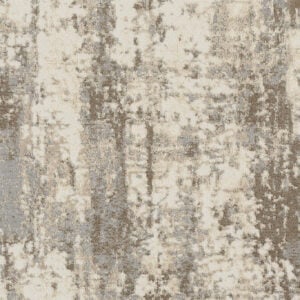10' X 14' Ivory And Brown Abstract Area Rug