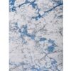 4' x 6' Blue and Silver Abstract Printed Washable Non Skid Area Rug