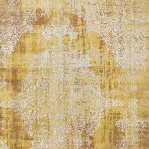 7' x 9' Yellow and Brown Oriental Non Skid Area Rug