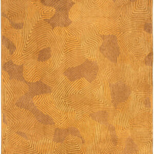 8' x 11' Yellow Abstract Non Skid Area Rug