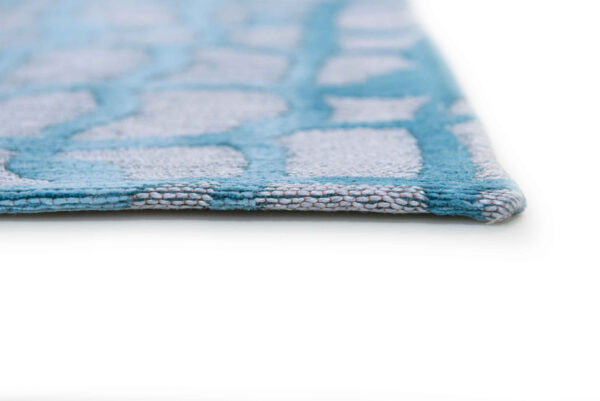 9' X 13' Blue and Gray Abstract Non Skid Area Rug