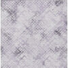 8' X 10' Purple Lavender And Silver Geometric Washable Indoor Outdoor Area Rug