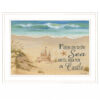 Sand Castle 2 White Framed Print Wall Art