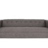 80" Charcoal Polyester And Dark Brown Sofa