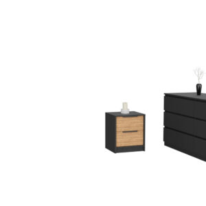 Three Piece Brown and Black Bedroom Set