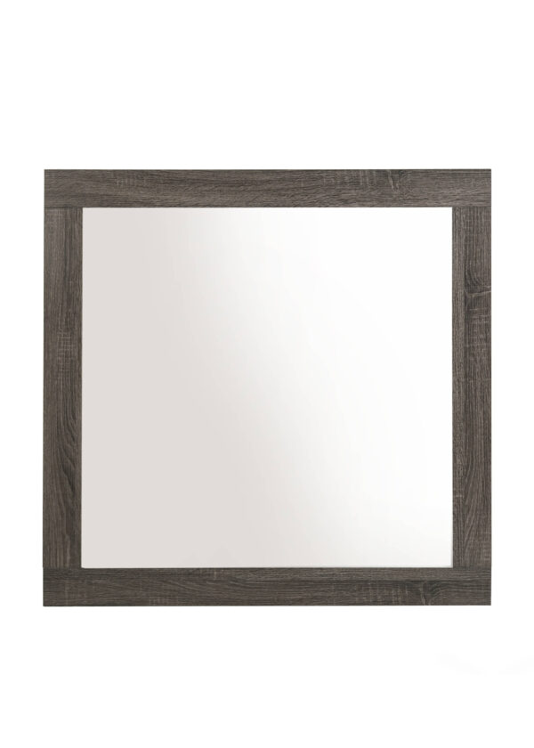 35" Square Wood Framed Mounted Dresser Mirror