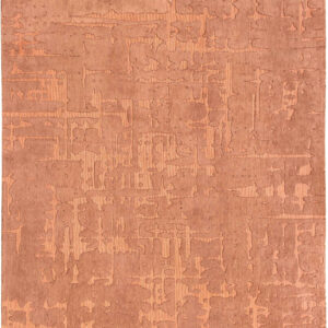 3' X 5' Orange Abstract Non Skid Area Rug