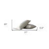 Set of Two Light Gray Linen Pillowcases