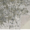 2' X 3' Green Gray And Ivory Abstract Distressed Stain Resistant Area Rug