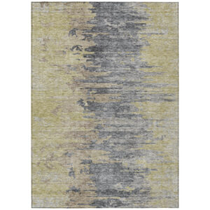 8' X 10' Pewter Silver And Gray Abstract Washable Indoor Outdoor Area Rug