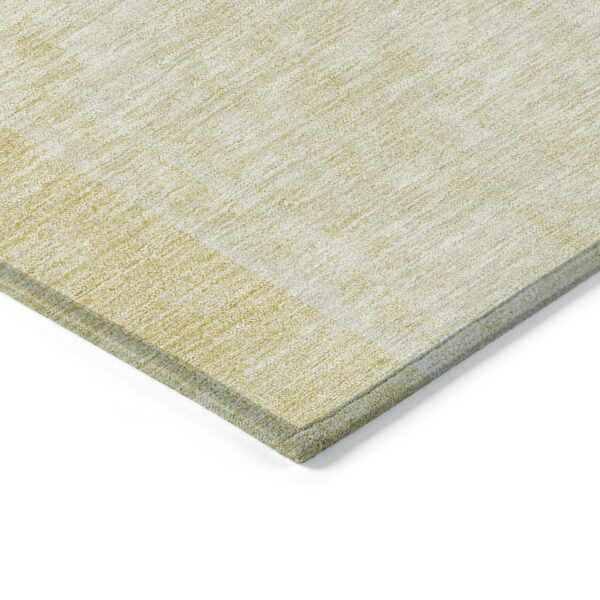 5' X 8' Gold Ivory And Yellow Geometric Washable Indoor Outdoor Area Rug