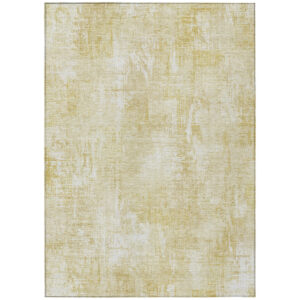 8' X 10' Beige Tan And Ivory Abstract Washable Indoor Outdoor Area Rug