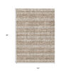 10' X 14' Brown And Beige Southwestern Washable Indoor Outdoor Area Rug